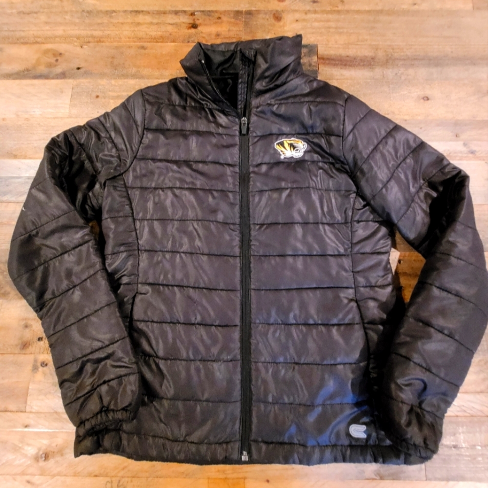 Colosseum Women's Missouri Tigers Black Zip Jacket Size Medium Like New